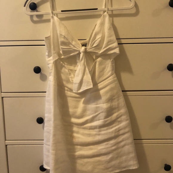 Reformation Sullivan Tie Front Linen Minidress - Picture 2 of 3